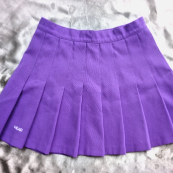 Head Vibrant Purple Pleated Mini Skirt - Picture 1 of 4
